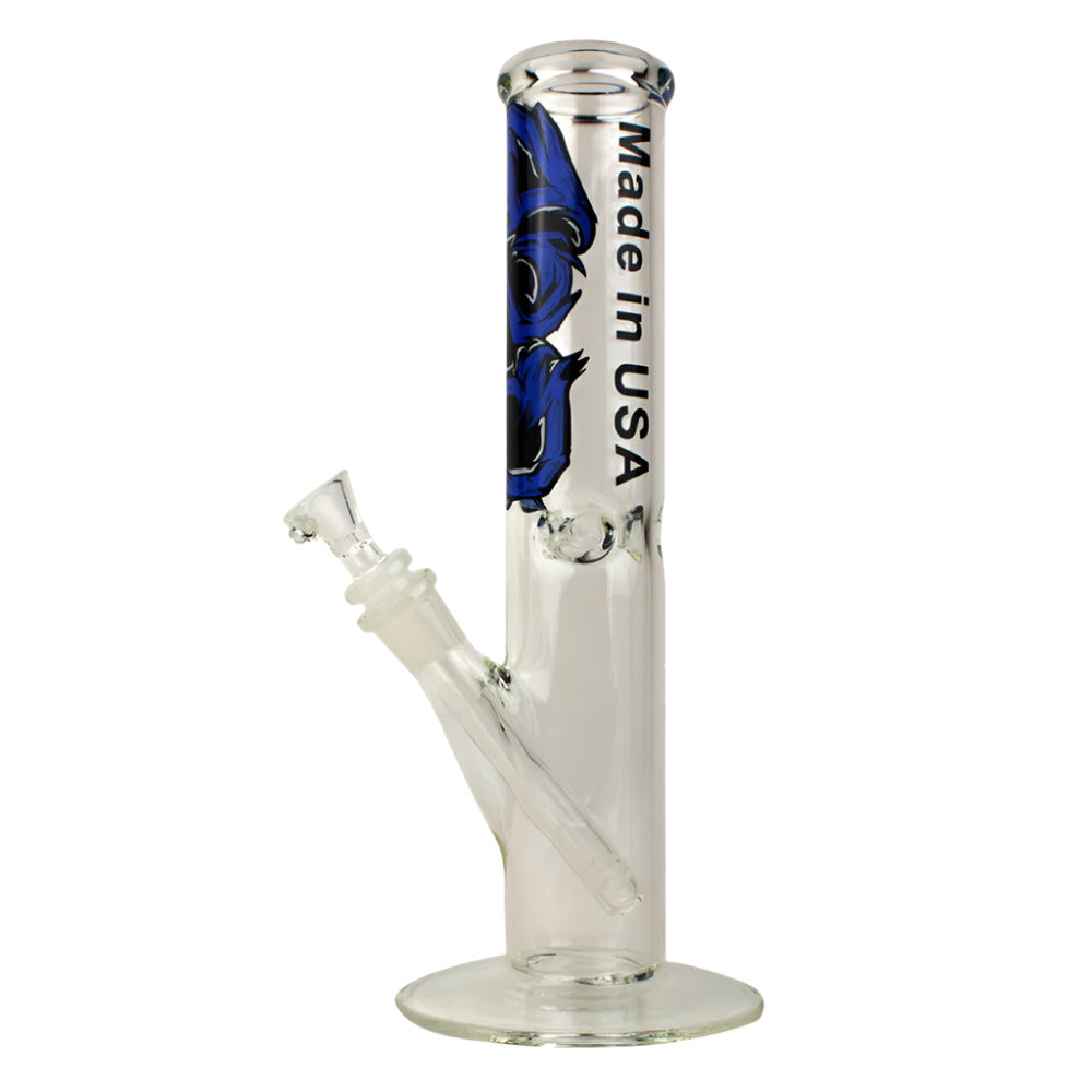 10'' Flat Bottom Tube Color Straight Water Pipe - G-G