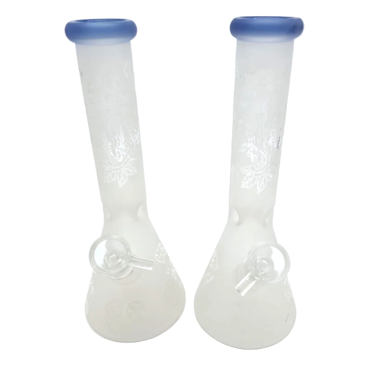 10 inch frosted beaker glass water pipe with 14mm male bowl 1
