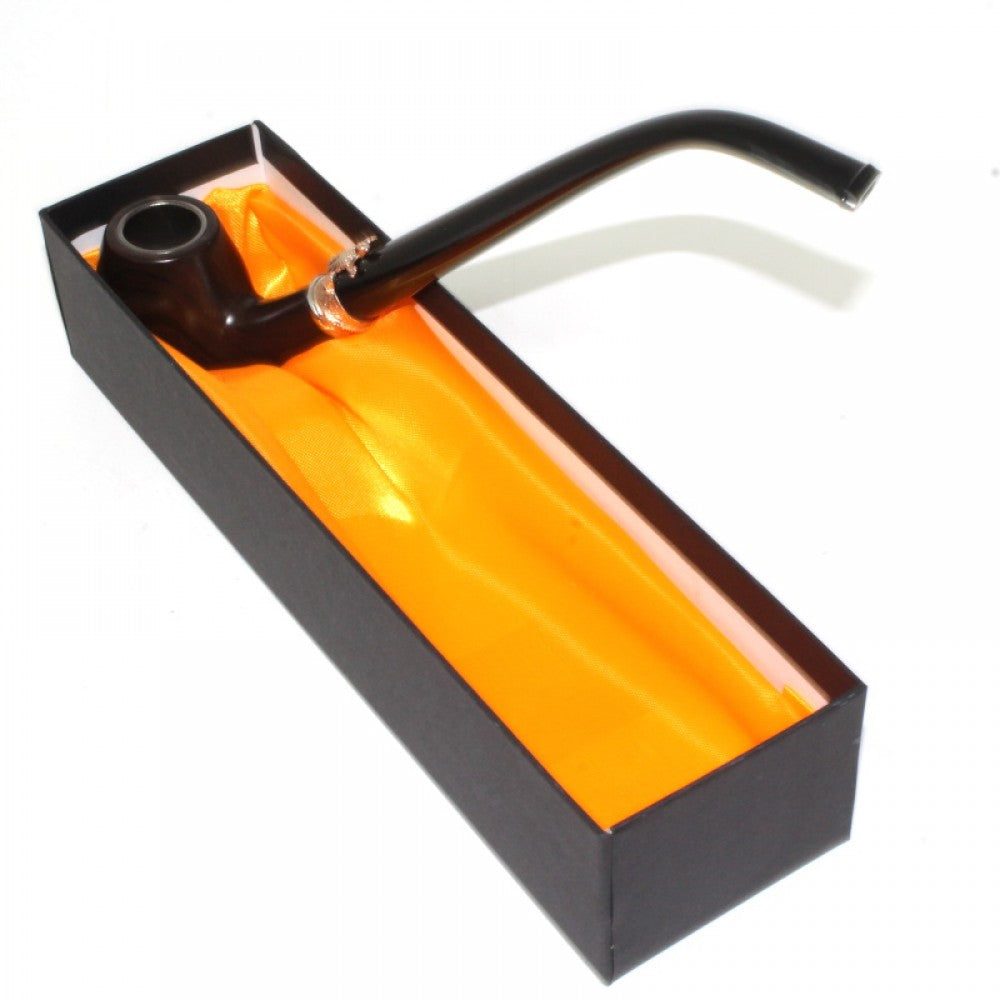 10'' Long Sherlock Style Wooden & Bamboo Pipe