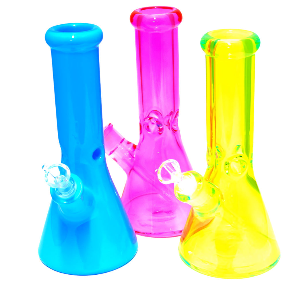 10-inch clear beaker water pipe, 9mm thick glass with glass-on-glass (G-G) connection
