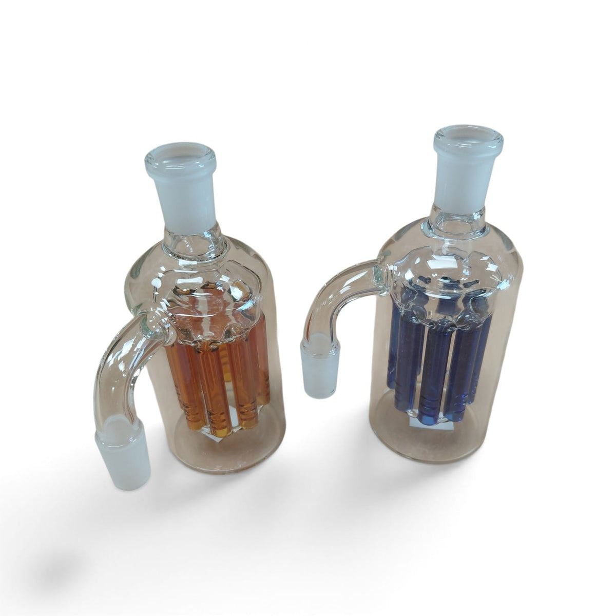 90 Degree Ash Catcher With Tree Percolator 14 MM Female to 14 MM Male