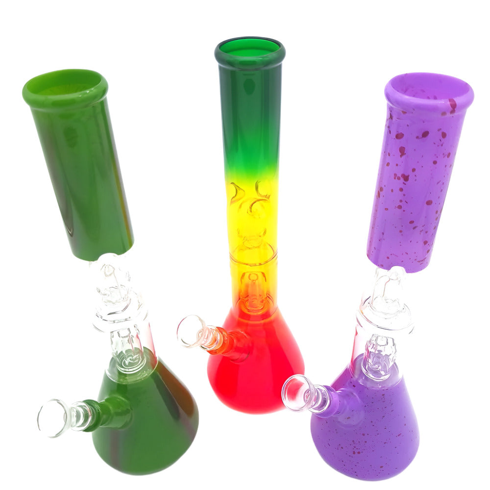 12-inch glass water pipe with double dome percolator and glass-on-glass (G-G) joint