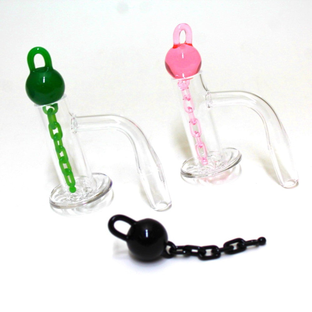 14mm male quartz banger set with blender design for improved airflow and smooth dabbing performance