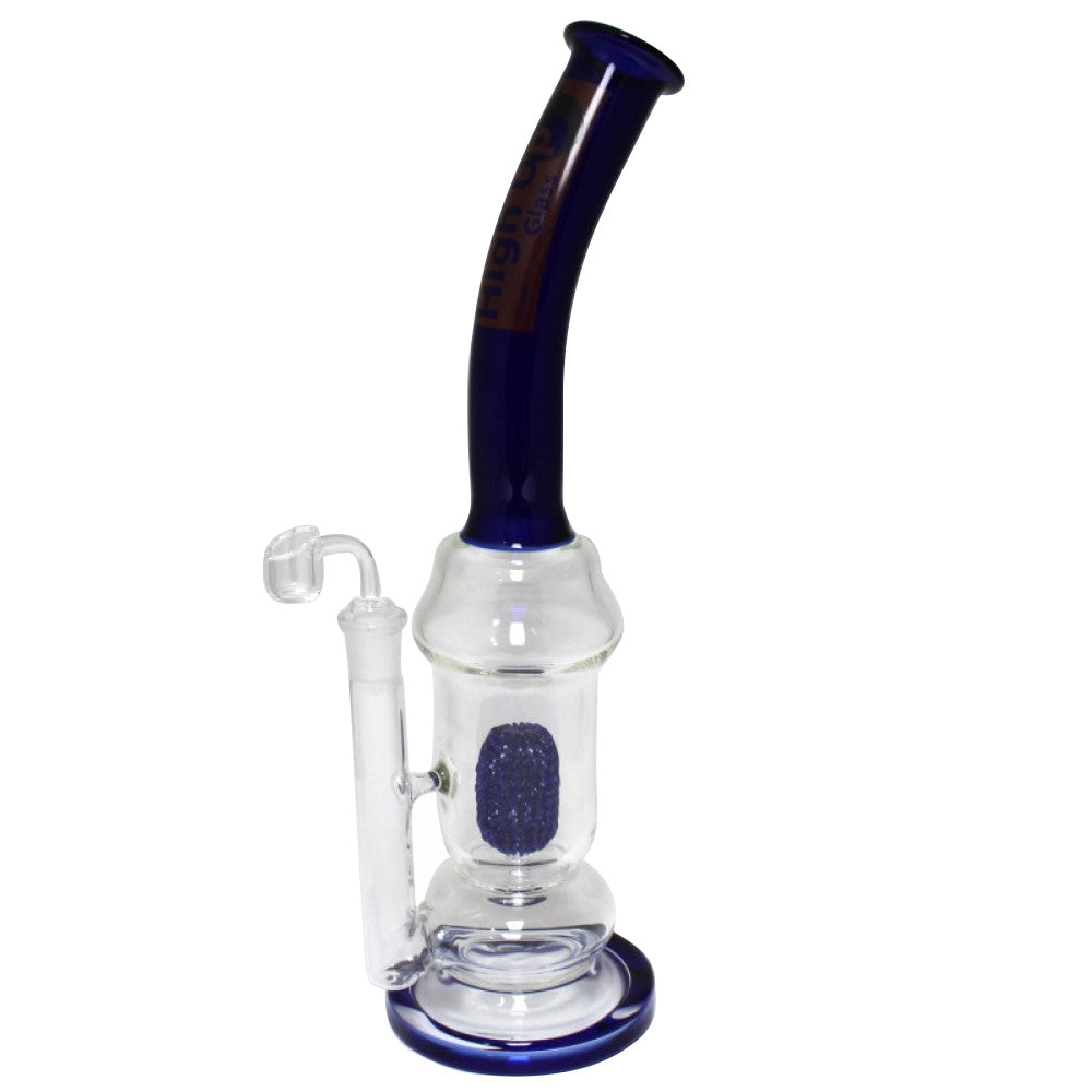 16'' High Up Cali Made Shower Head Design Percolator Water Pipe With 18 MM Male Banger