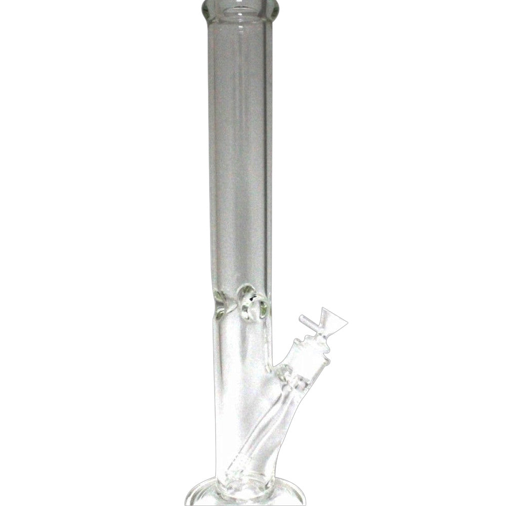 18" 9 MM Clear Straight Shooter Heavy Water Pipe Glass On Glass