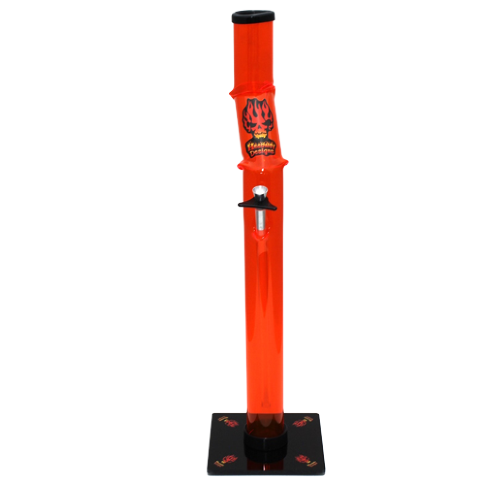 24'' Tall Flat Big Base Headway Designs Acrylic Dizzy Lizzy Water Pipe