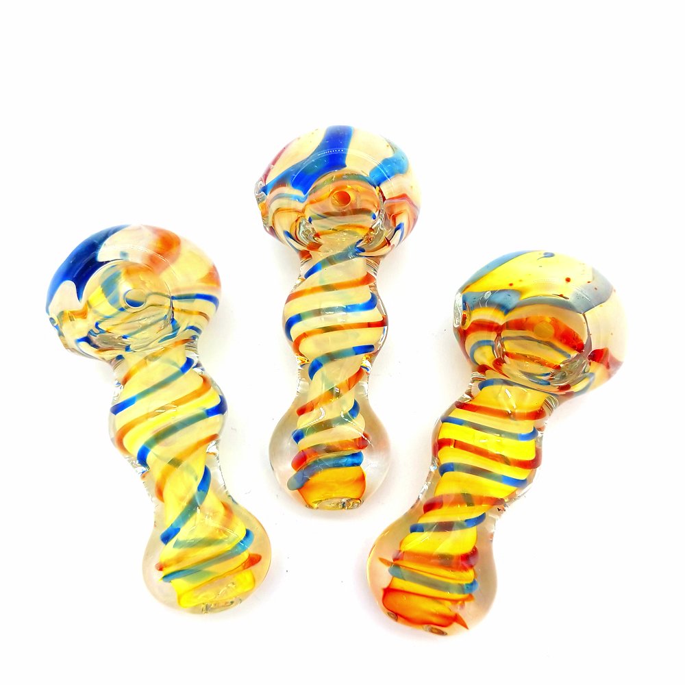 3-inch glass hand pipe with step design