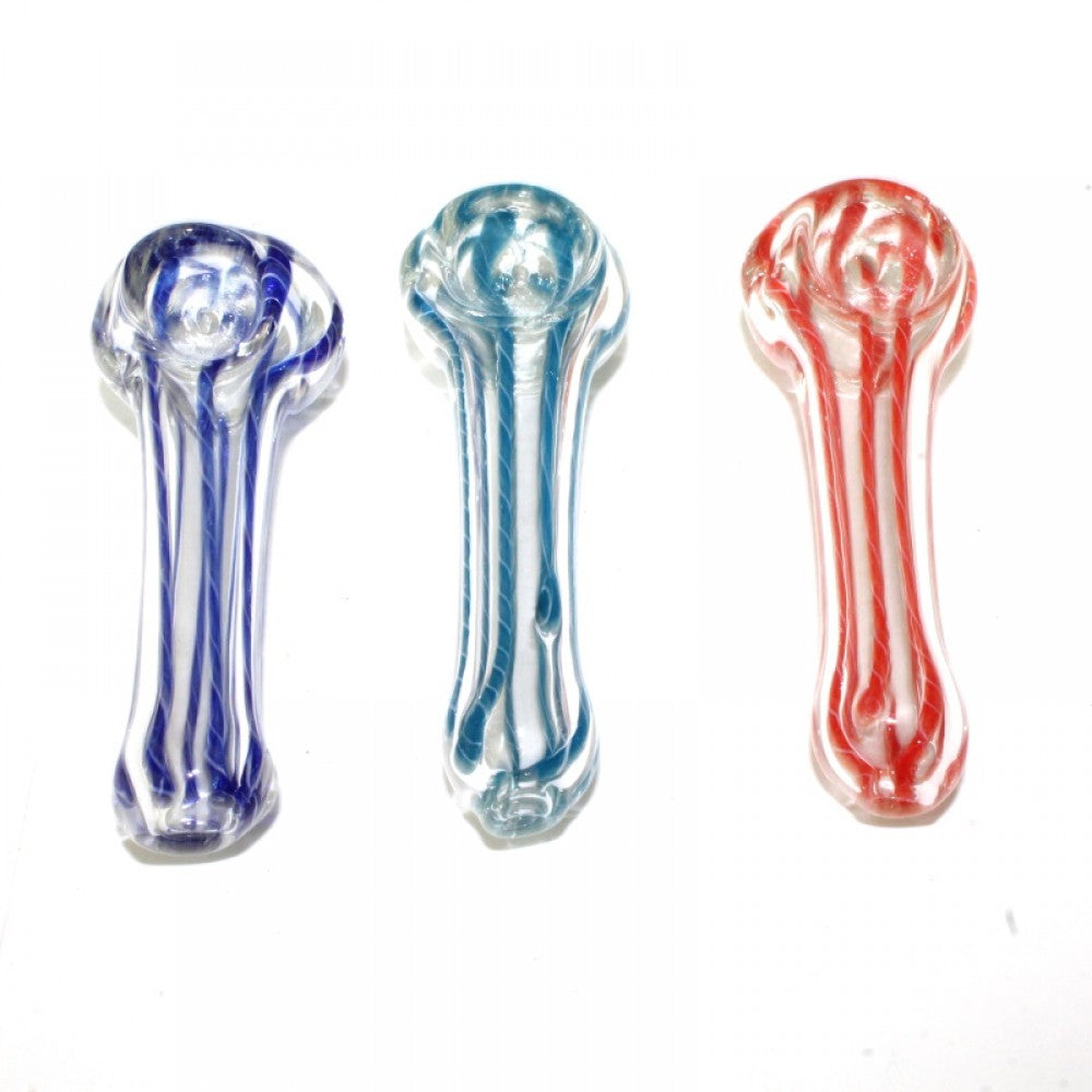 3'' Mini Strip Mixed Color Glass Hand Pipe 75 Pcs per Bundle
