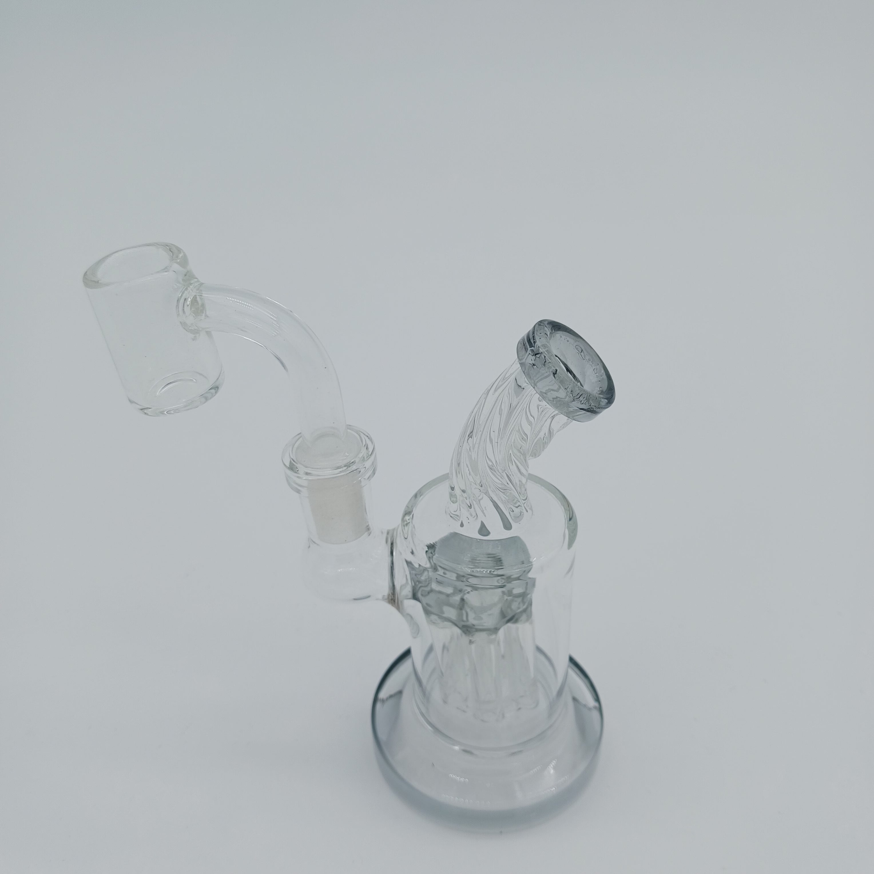 4.5'' Flat Bottom Tree Percolator Twisted Top Water Pipe With 14 MM Male Banger