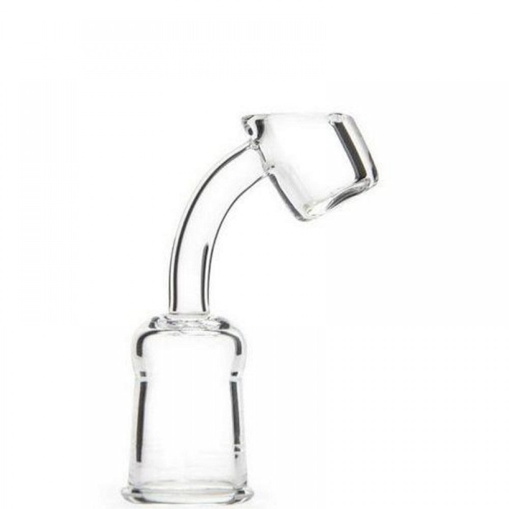 45 degree 18MM female domeless quartz banger nail made from heat resistant glass for smooth airflow and heating performance.