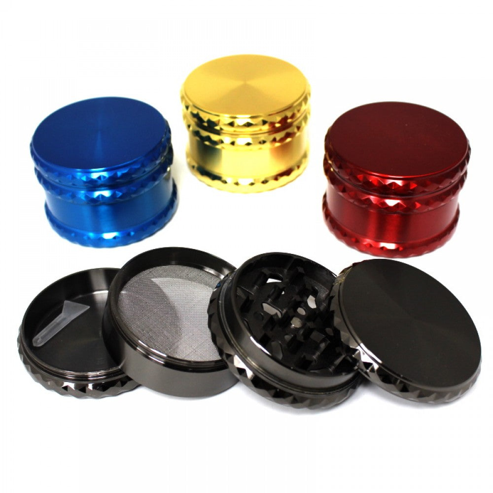 4 Part Assorted Color Heavy Zinc Grinder 63  MM