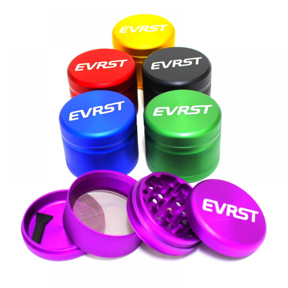 4 Part EVRST Solid Color Heavy Duty Grinder 63 MM Size