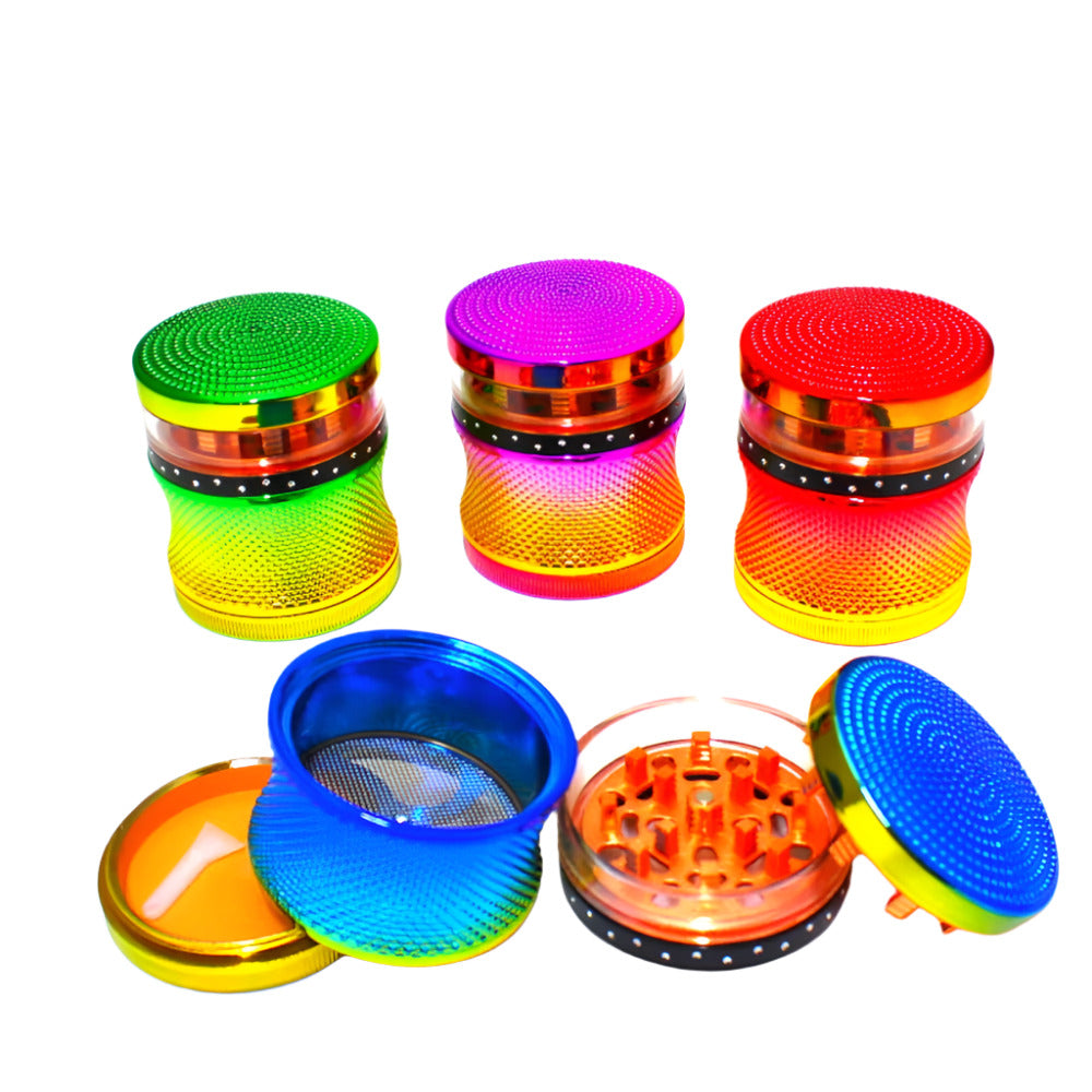4-part herb grinder with new top design, 63mm size