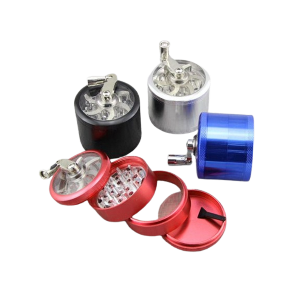 4 Part Handled Solid Color Grinder 63 mm Size