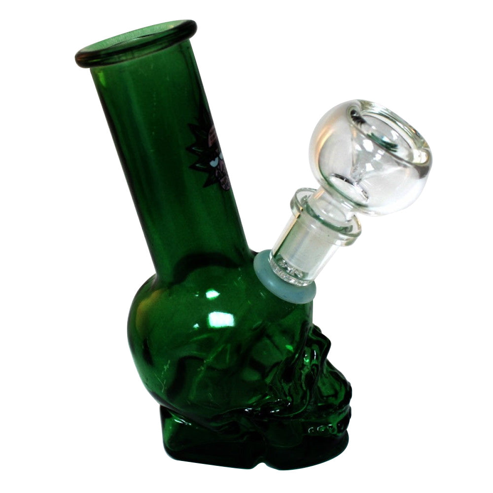 5.5'' Skull Design Glass Water Pipe With Bowl