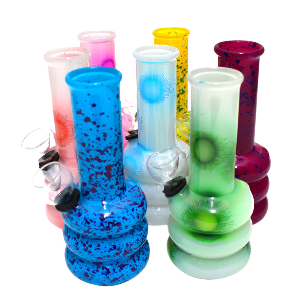 5-inch beaker base water pipe with multicolor design