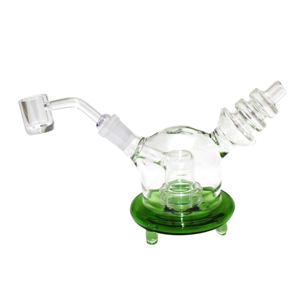 5" Stand Dab Rig Water Pipe With 14mm Male Banger