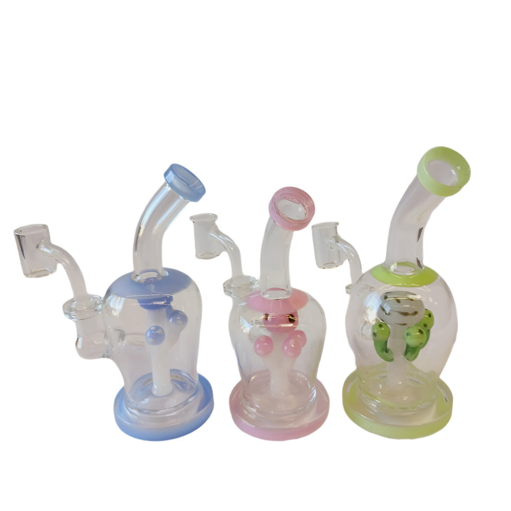 6.5" Mushroom Design Dab Rig Water Pipe With 14mm Male Banger