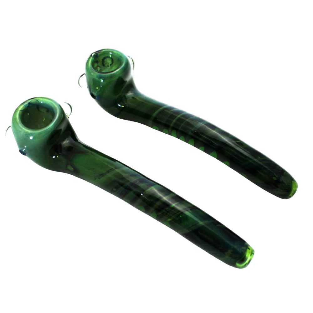 6.5-inch green heavy-duty glass Sherlock pipe