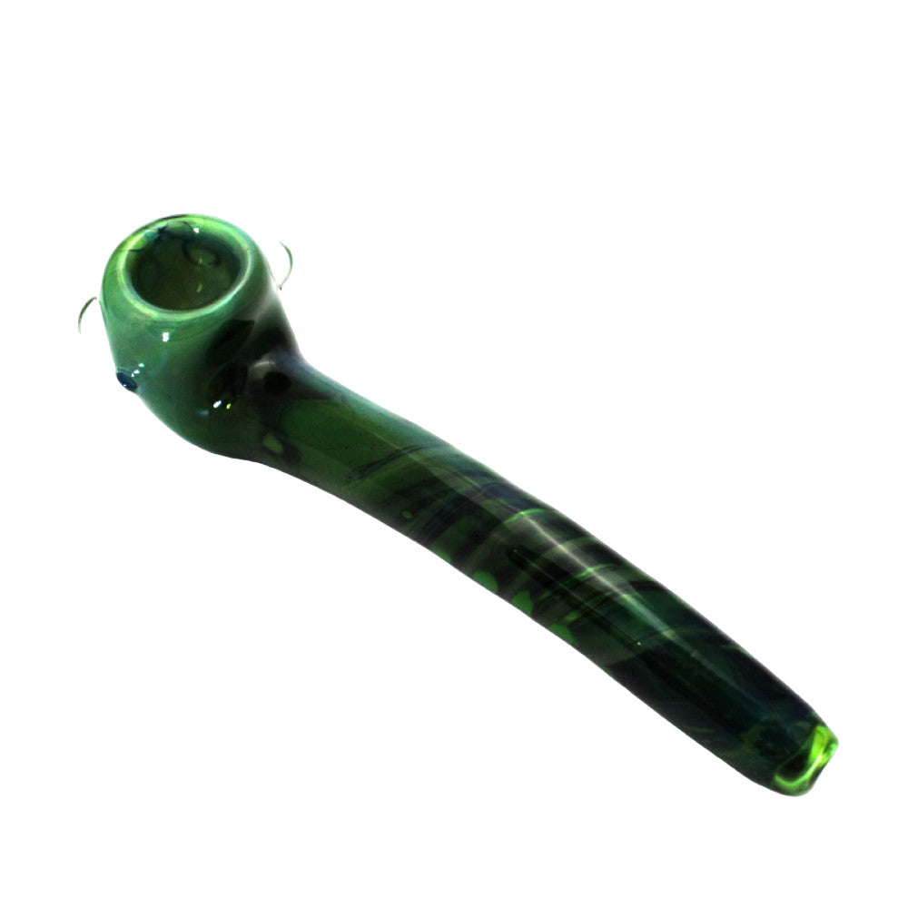 6.5'' Green Color Heavy Duty Glass Sherlock Pipe
