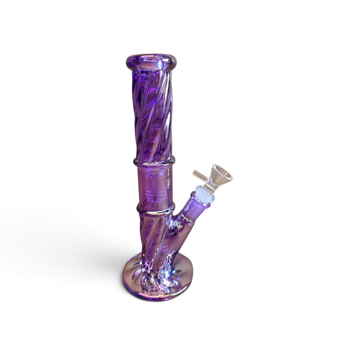 10'' Colorful Flat Bottom Straight Tree Percolator Water Pipe G-G