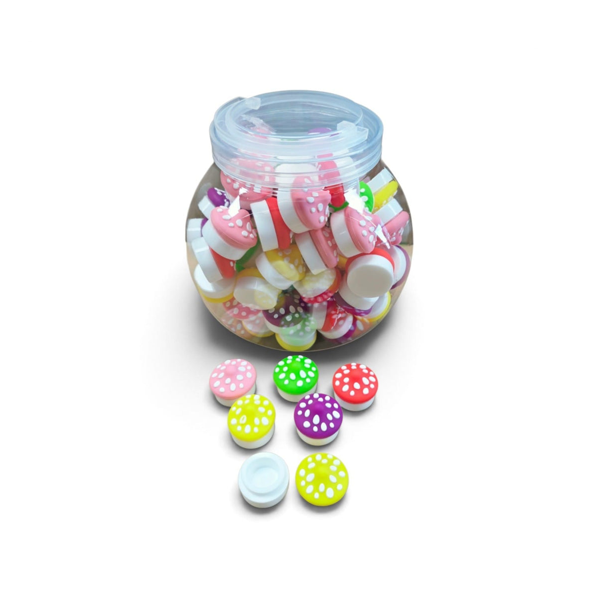 5 ML Silicone Doted Color Containers 70 Ct Jar
