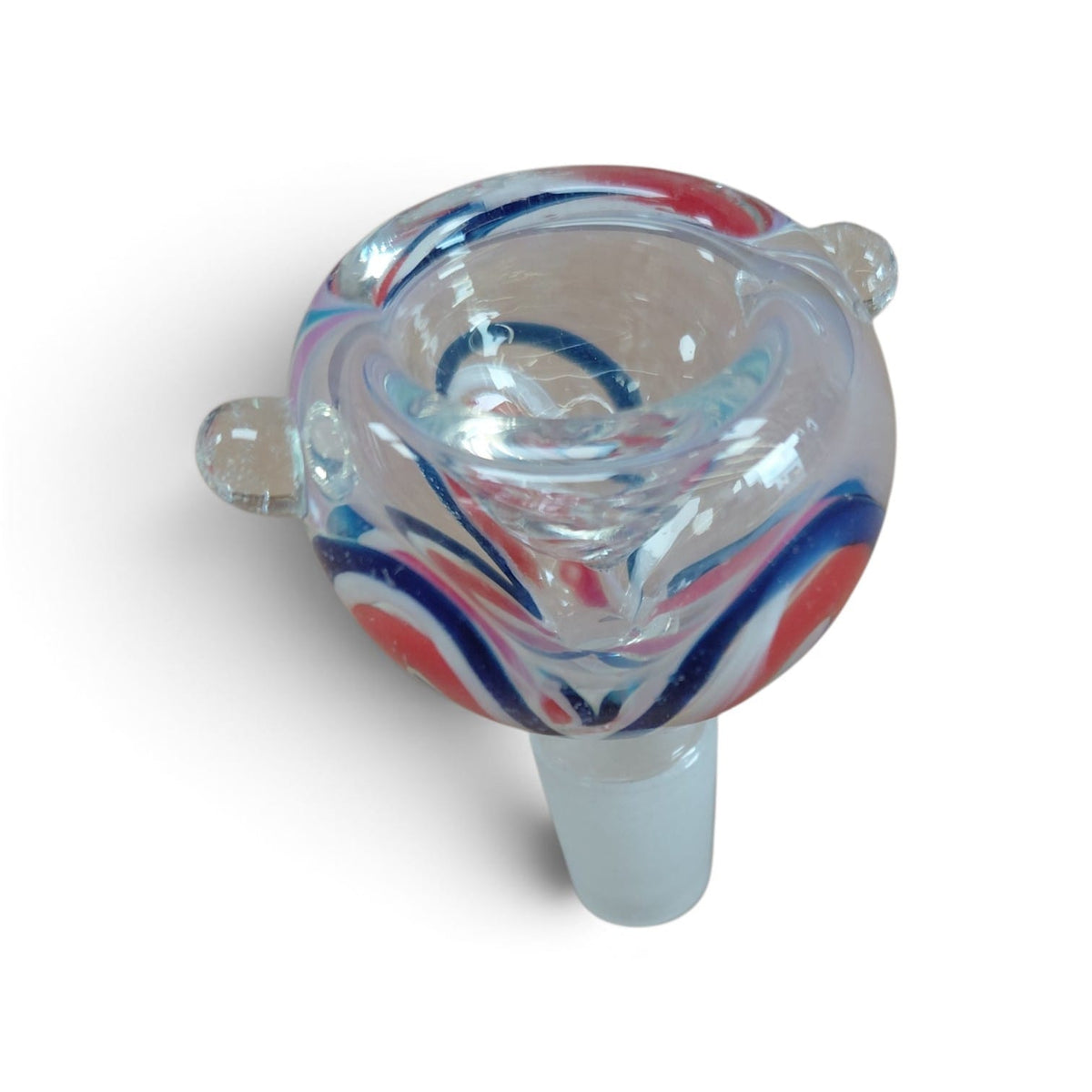 Glass Bowl Assorted Color 14 MM Male Glass On Glass