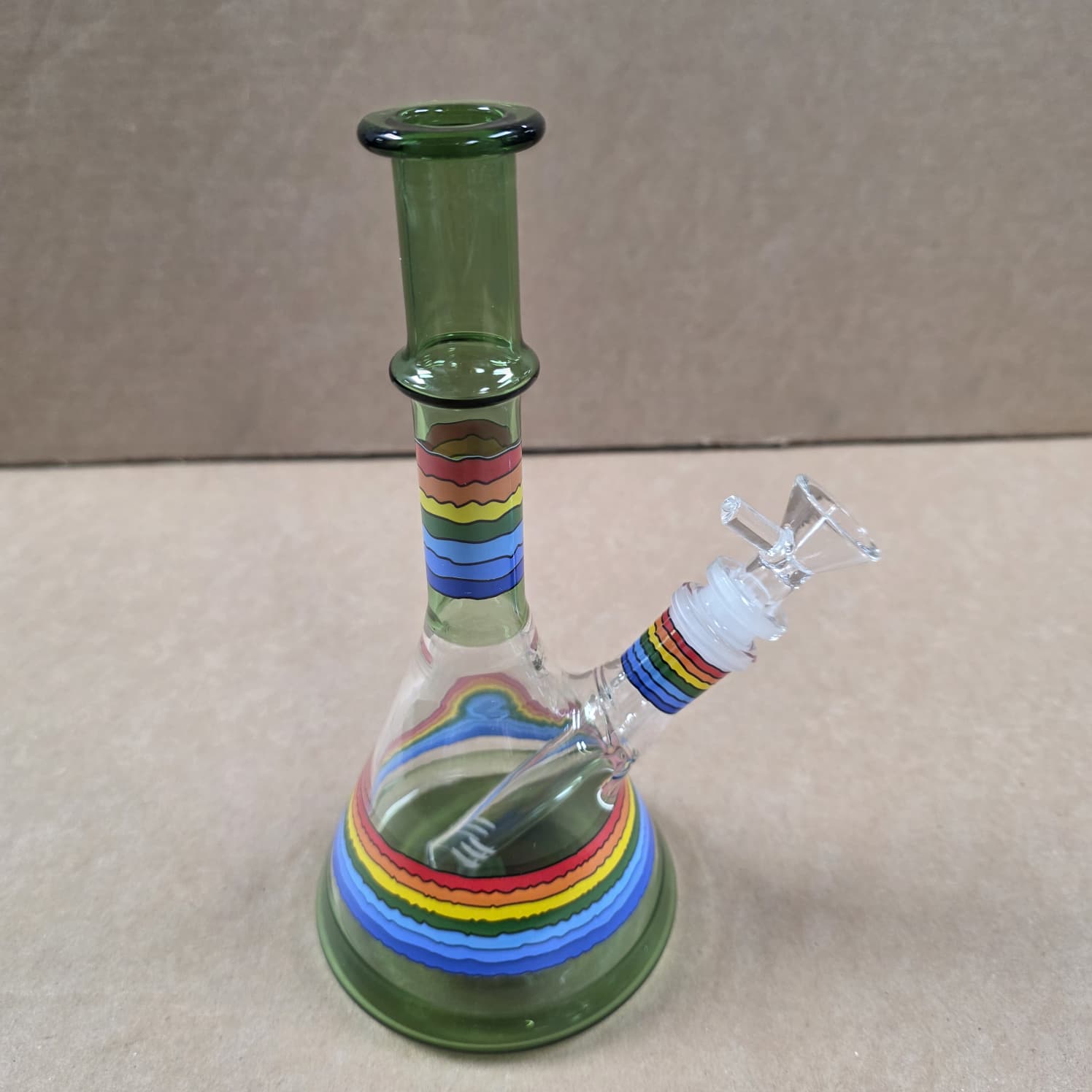 9'' Beaker Color Art With Clear Water Pipe G-G