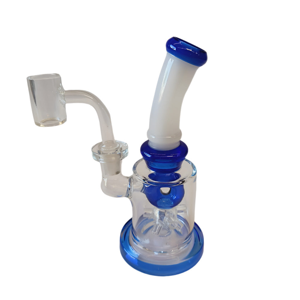 6" Colored Tube Percolator Tube Color Dab Rig Water Pipe With 14 MM Male Banger