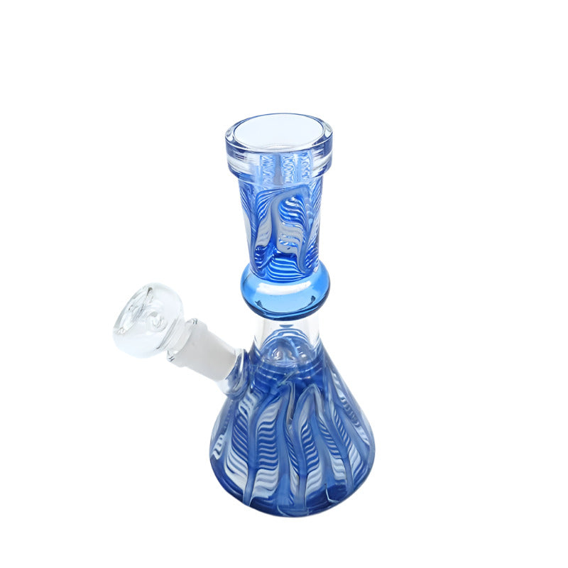 6" Fancy Design Beaker Shaped  Water Pipe with Bowl