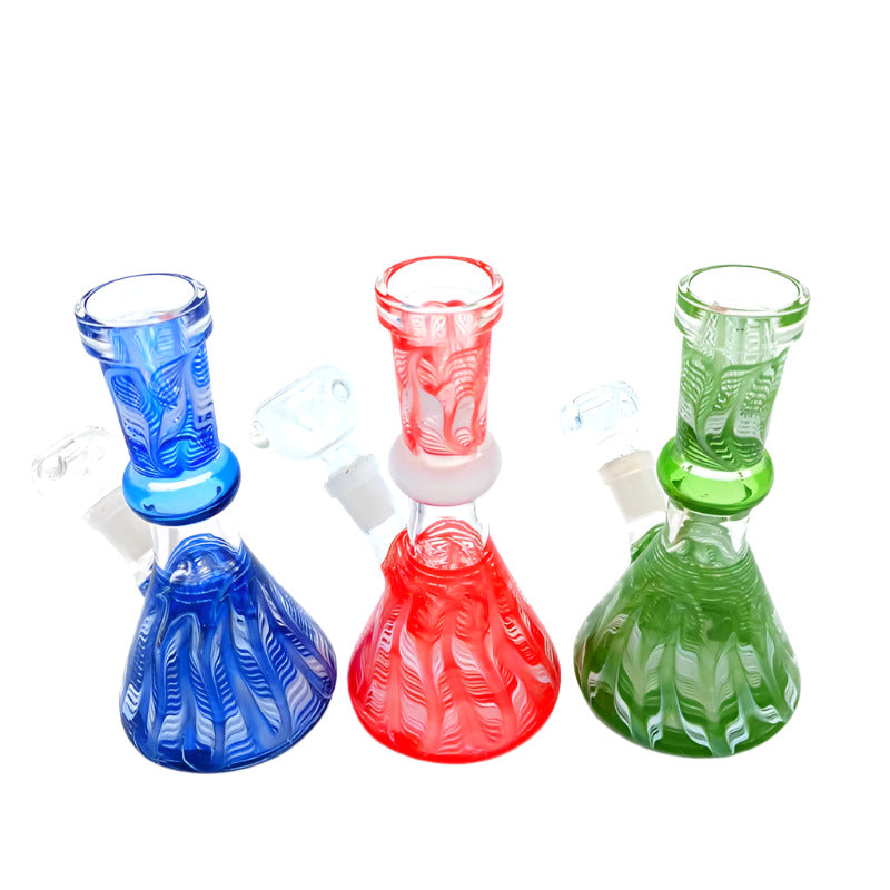 6" Fancy Design Beaker Shaped  Water Pipe with Bowl