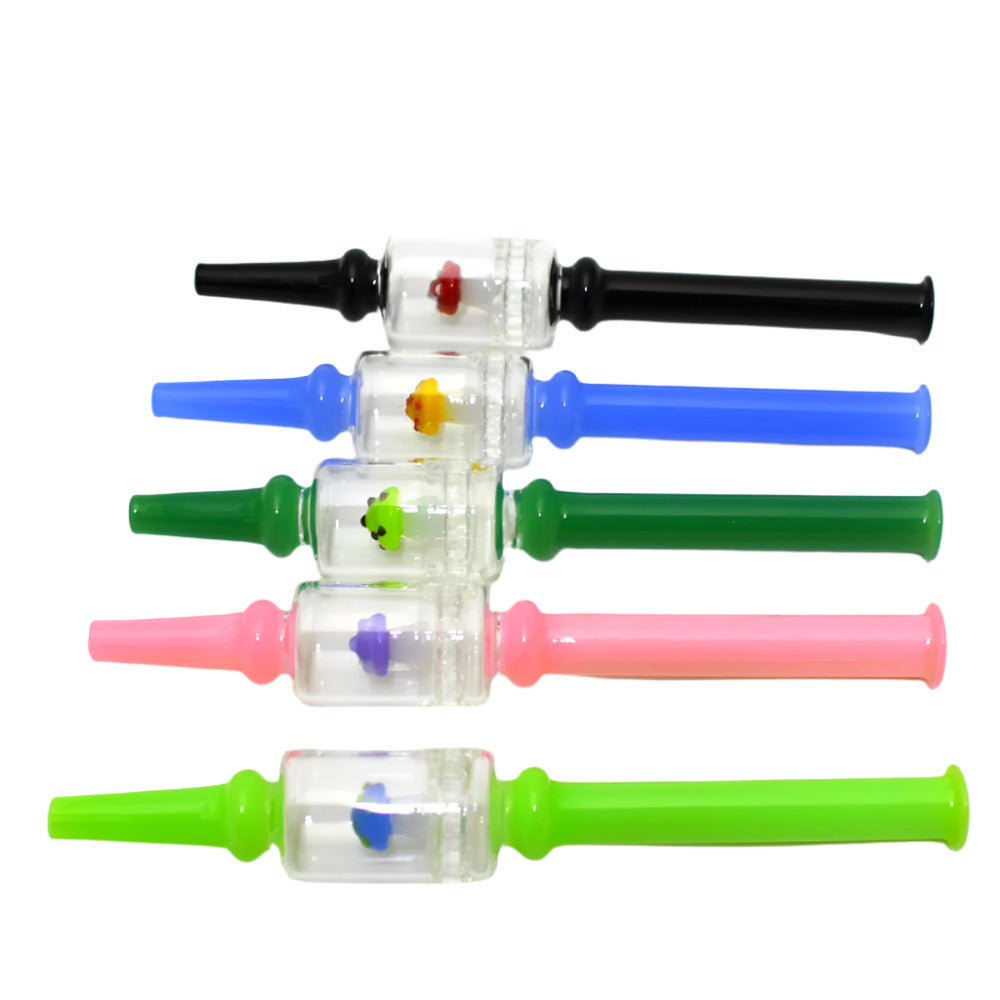 6"Glass Straw W/Honeycomb Mushroom Straw Kit