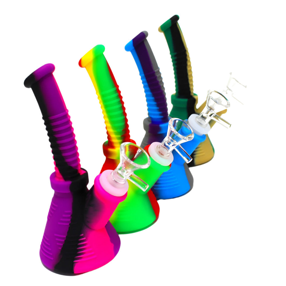 6" Silicone Multi Color Waterpipe
