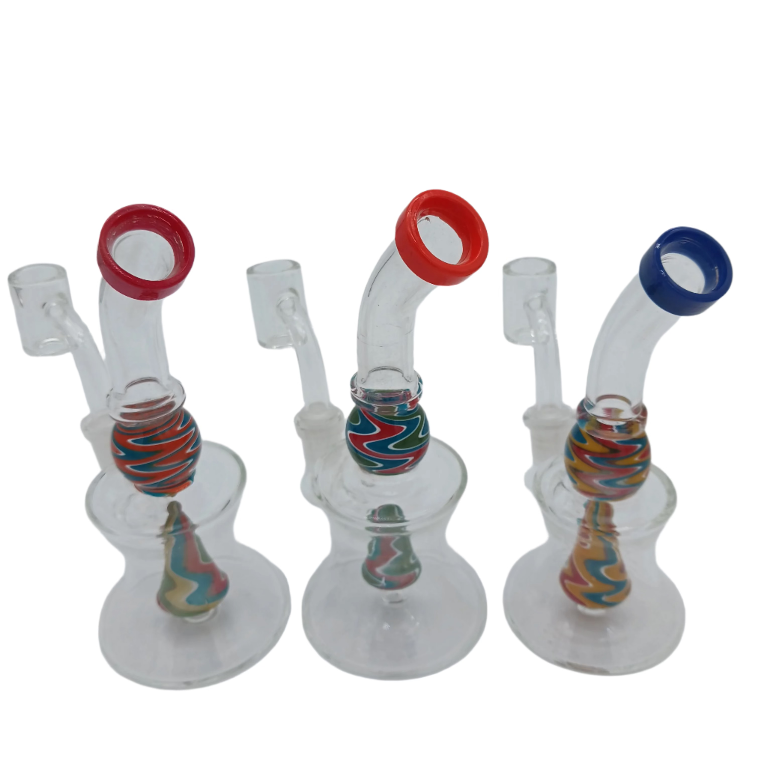6-inch beaker base dab rig water pipe with cone design and 14mm male banger
