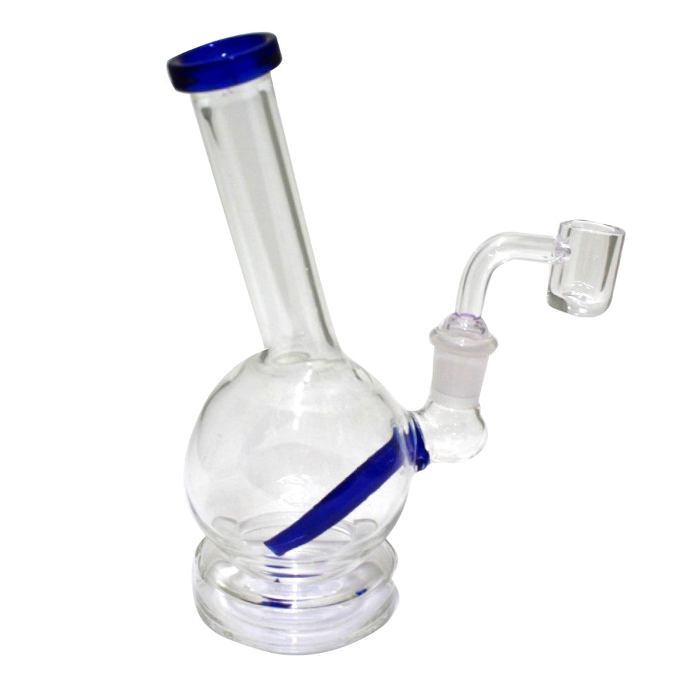 6"Tube Color Dab Rig Design Water Pipe With 14 MM Male Quartz Banger