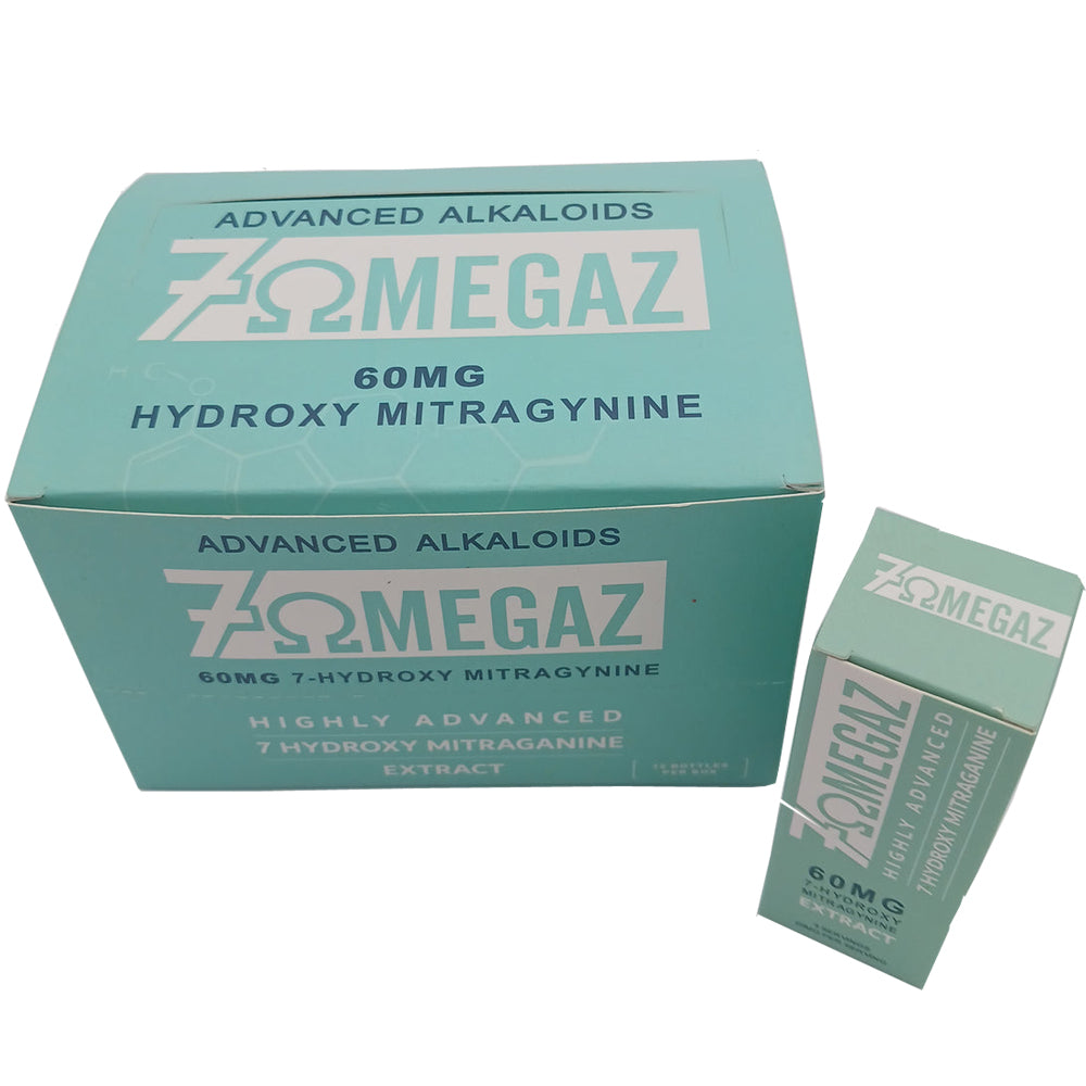 7MEGAZ Kratom 7-hydroxymitragynine Extract 60mg per Bottle/12ct Per Box
