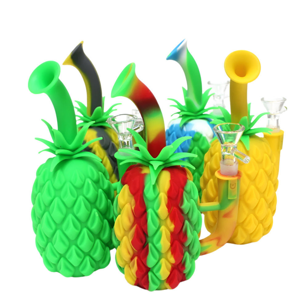 7" Silicon Pineapple Design Water Pipe