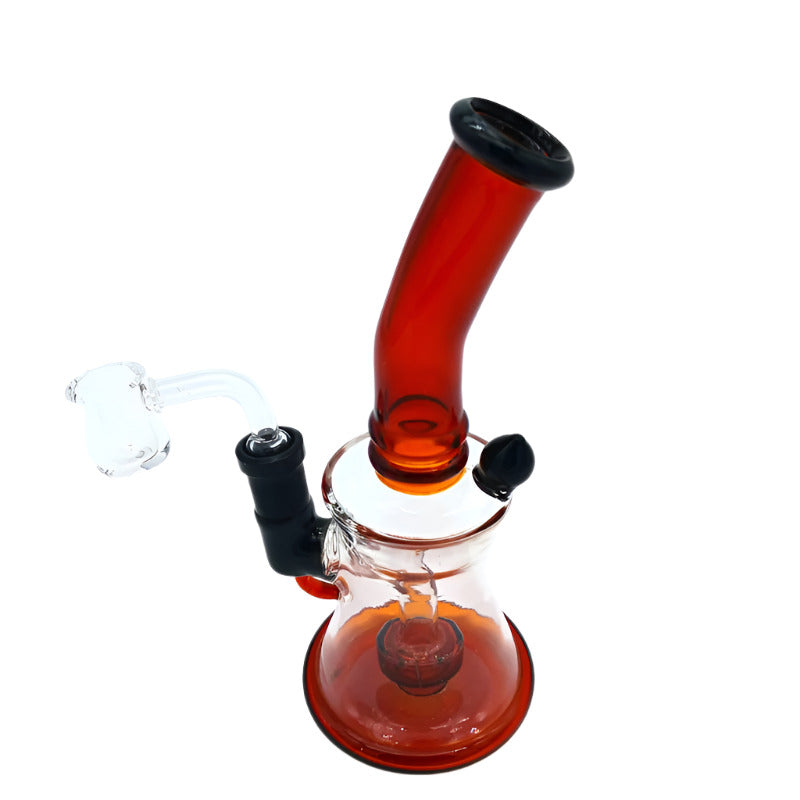 7'' Colored  Percolator Dab Rig Water Pipe With 14 Mm Male Banger
