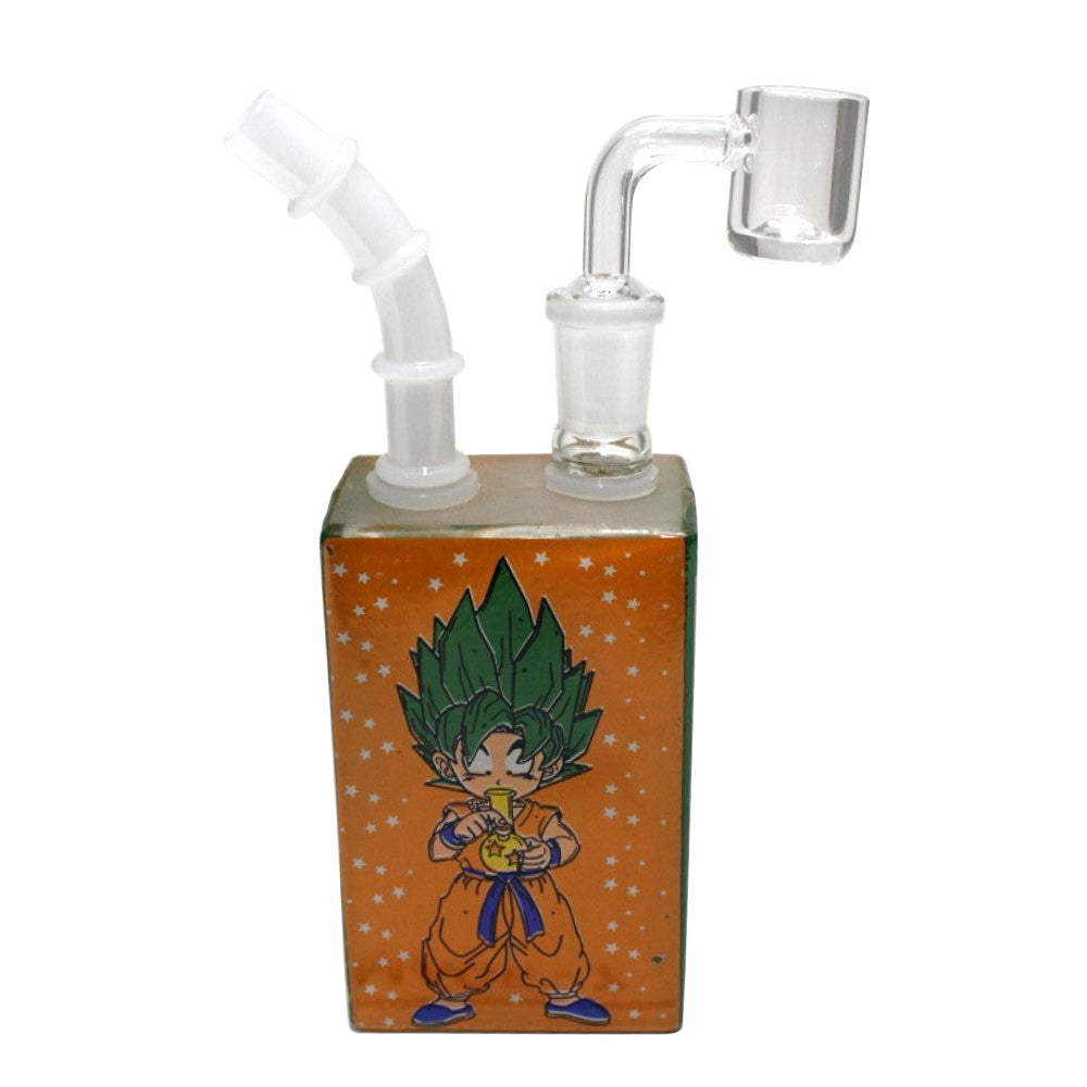 Halloween decal glass dab rig water pipe with 14mm male banger artistic spooky design durable smoking piece with enhanced filtration and smooth airflow performance