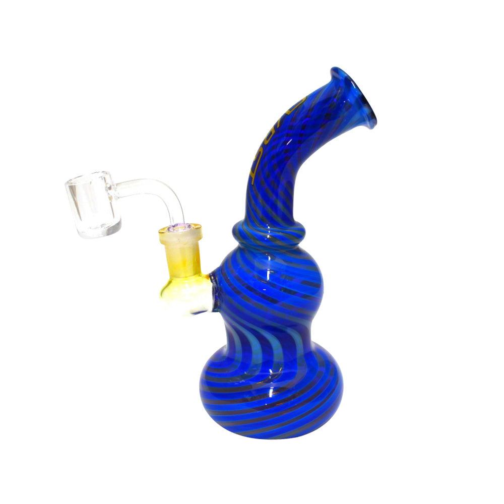 7" Evrst Swirl Color Dab Rig Water Pipe with 14mm Male Banger