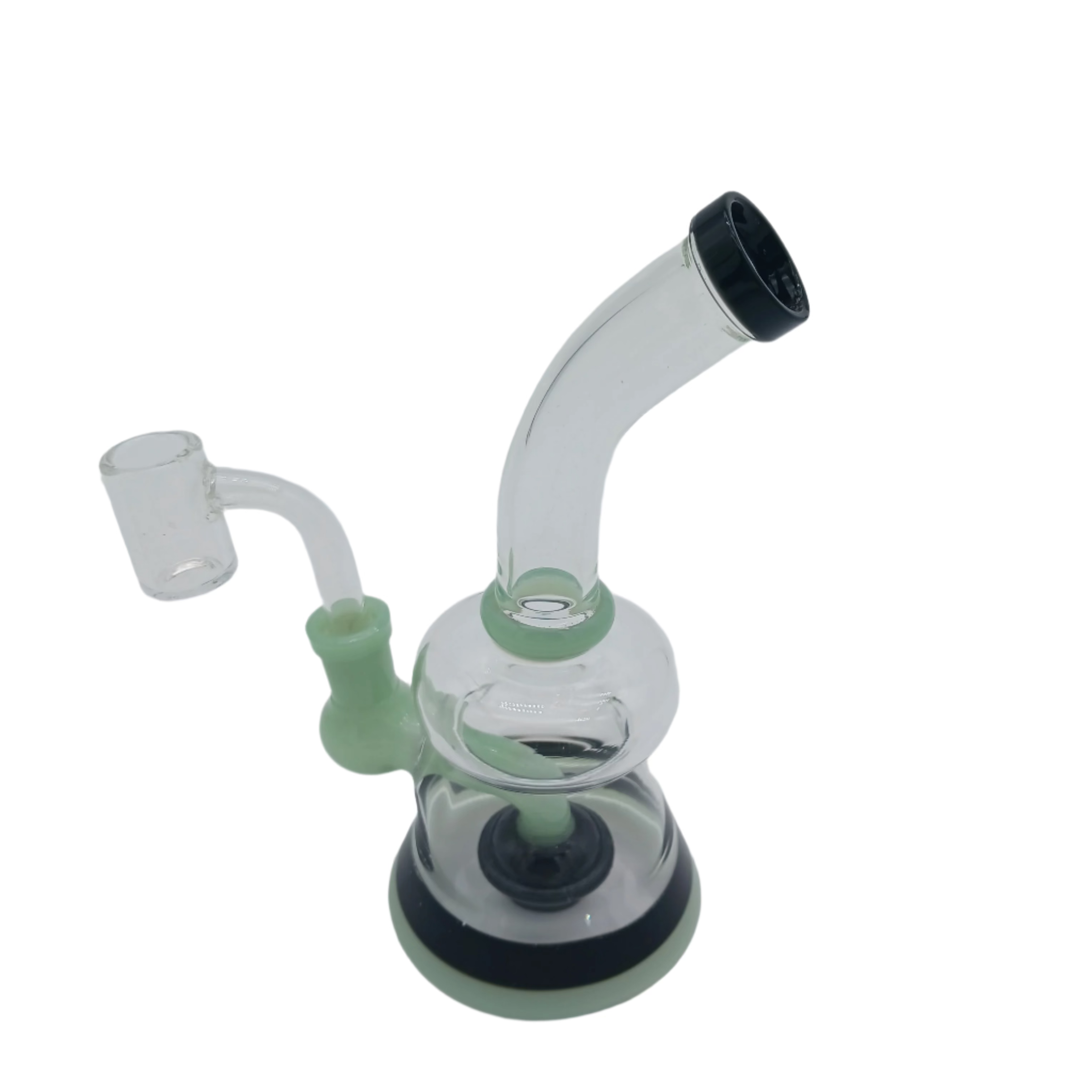 7' Color tube Dab Rig Water Pipe With 14 MM Male Banger