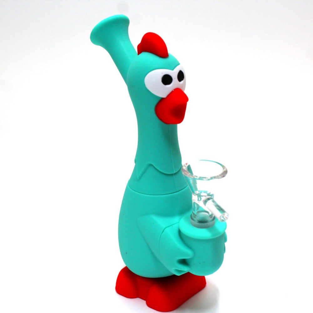 7" Silicone Screaming Design Chicken Water Pipe