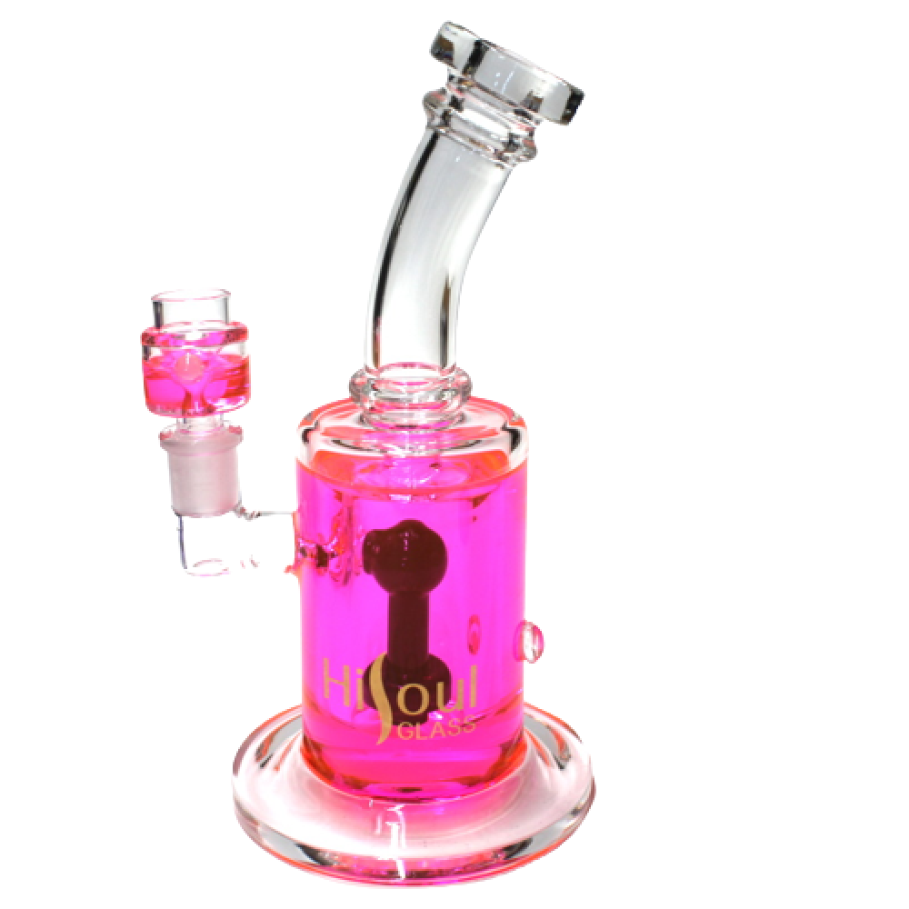 8.5'' Flat Bottom Liquid Filled Water Pipe With 14 MM Liquid Bowl