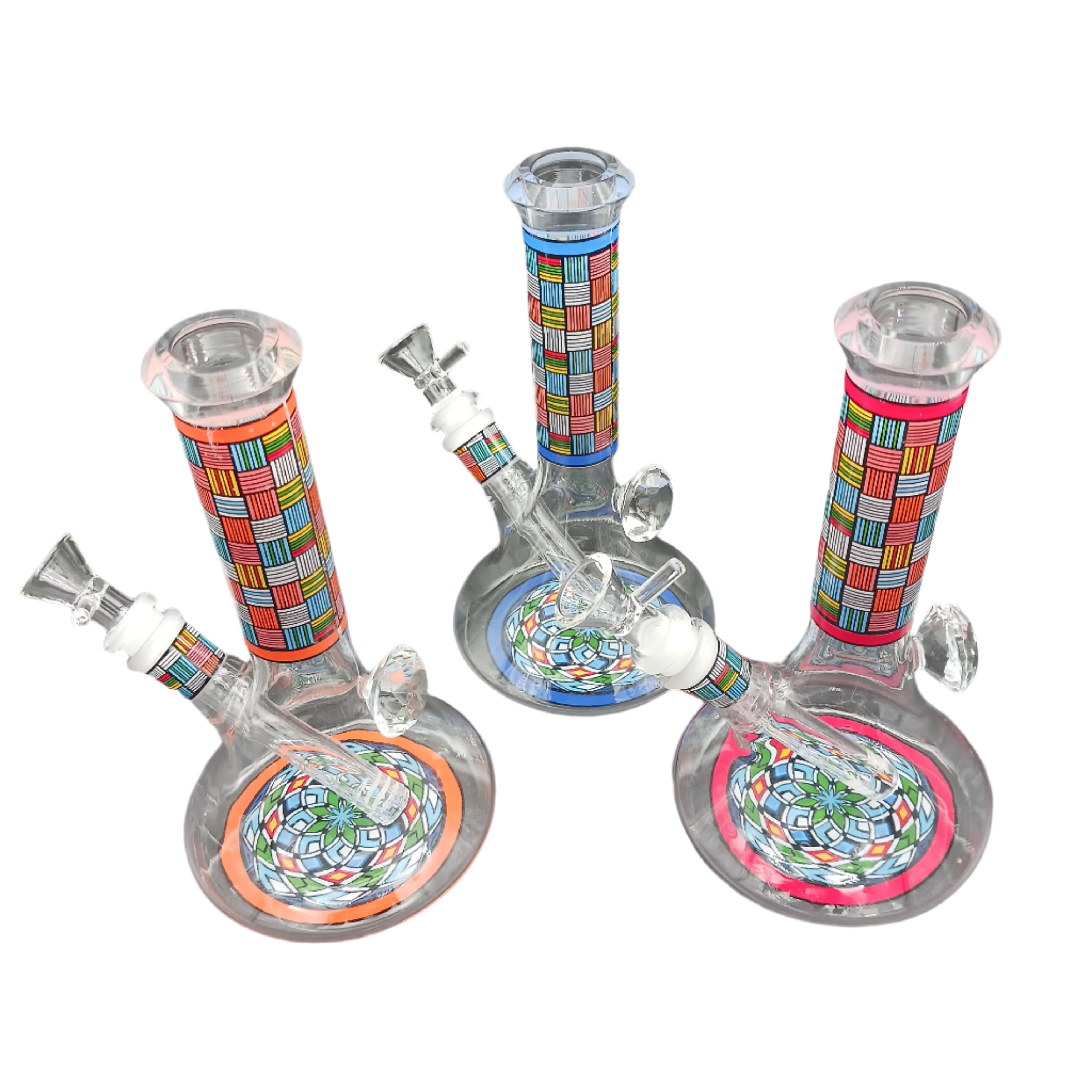 8" Big Base Color Beaker  Water Pipe g-g