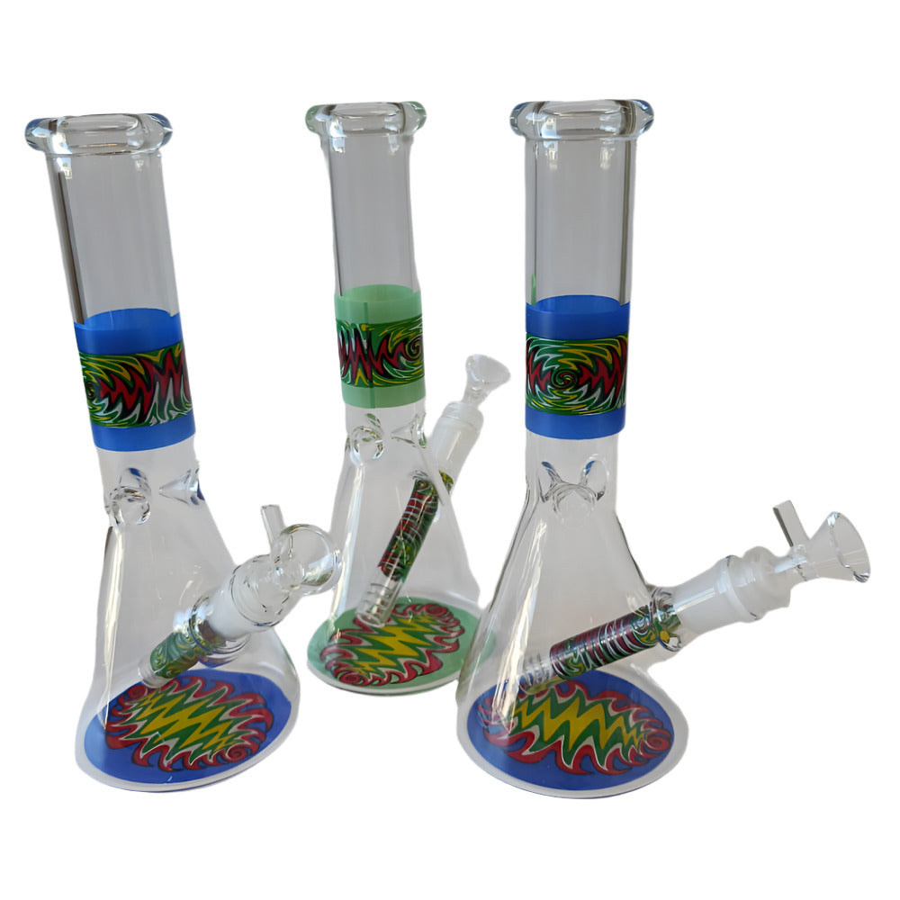 8" Big Base Color Beaker Water Pipe g-g