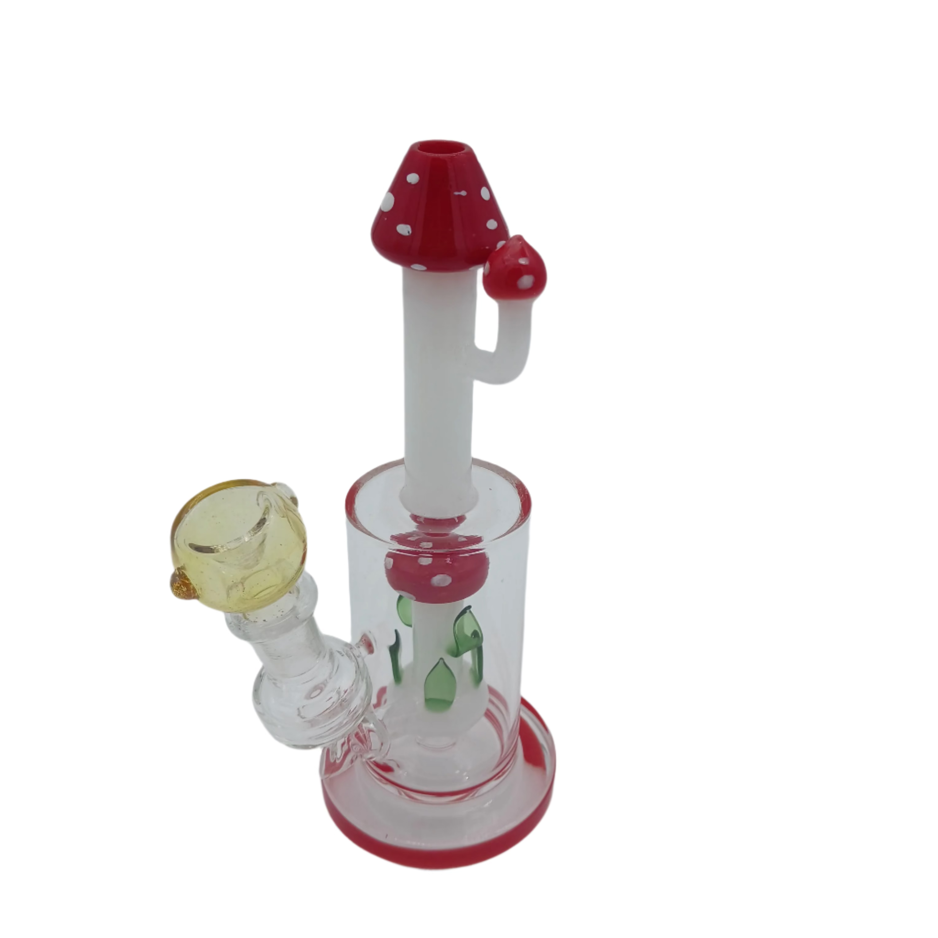 8"Straight Mushroom Design Dab Rig Water Pipe With 14mm Male Banger