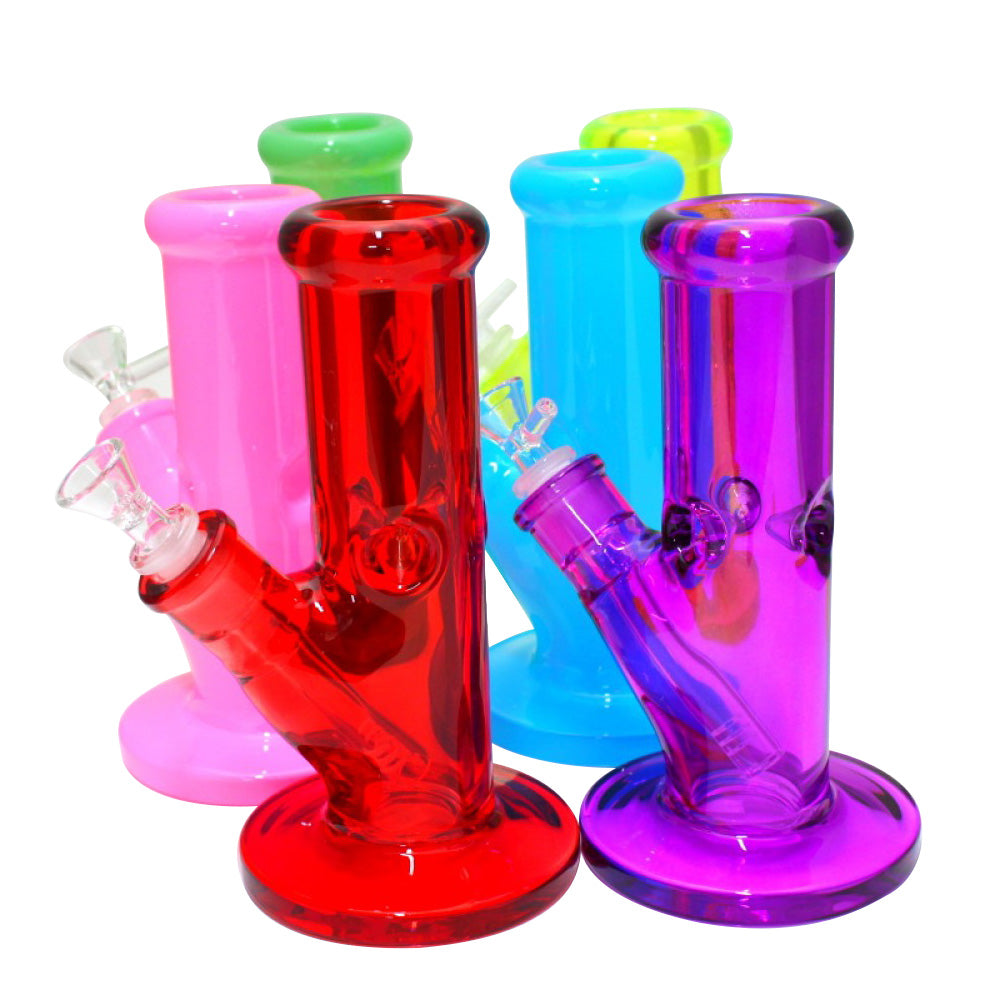 8" 9MM Solid Color Straight Shooter Water Pipe G-G