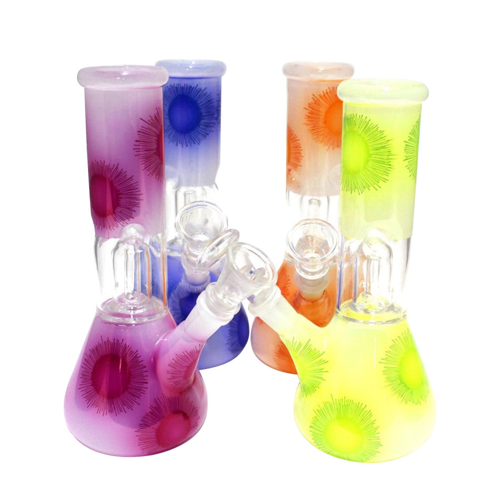 8" Beaker With Dome Percolator Single Side Bowl Water Pipe
