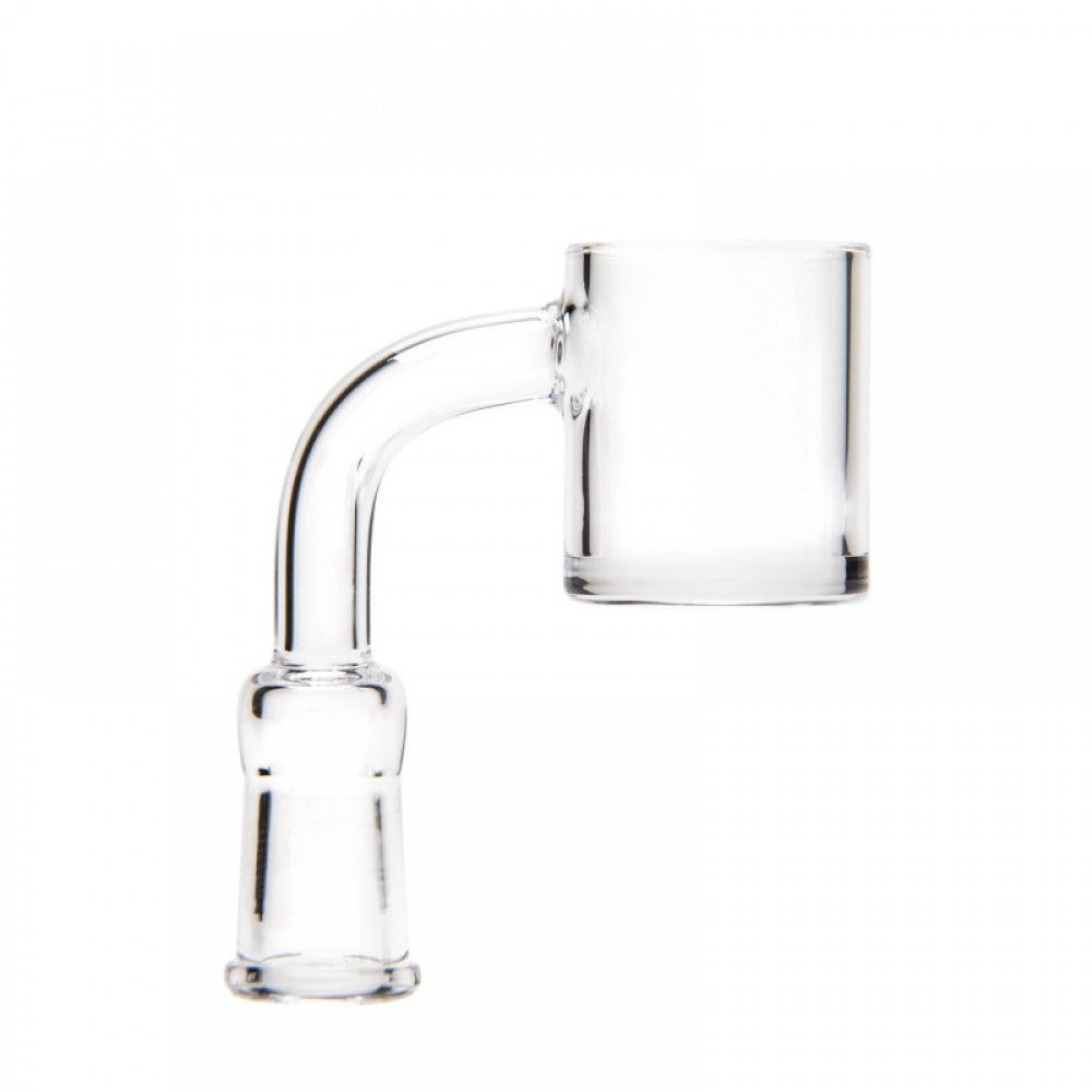 90 degree flat top quartz banger 10MM female made from heat resistant glass for smooth airflow and even heating.