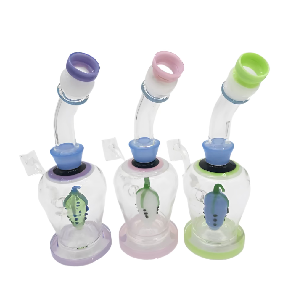 9-inch fruit design dab rig water pipe with 14mm male banger